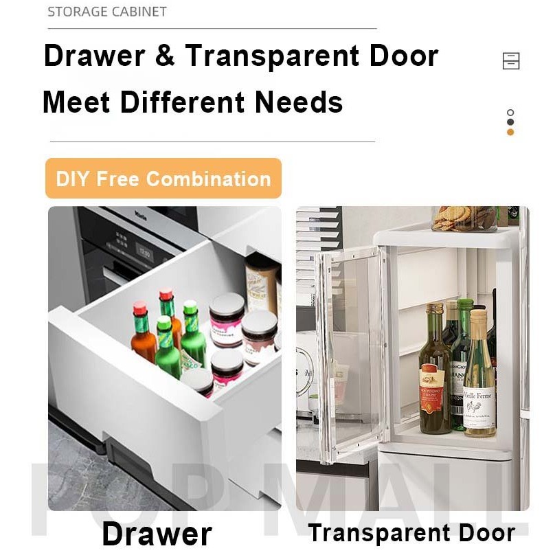 PoP Bathroom Storage Drawer Cabinet Kitchen Slim Drawer Organizer With ...