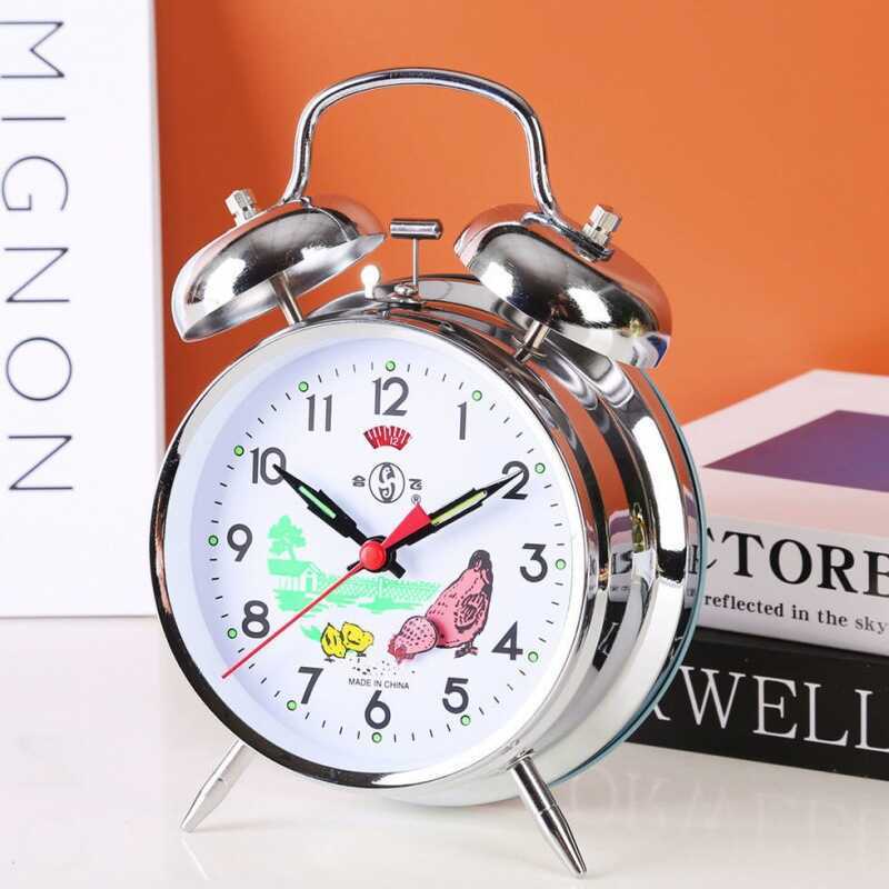 Mechanical Wind-Up Chicken Eating Rice Alarm Clock Retro Nostalgic Old ...