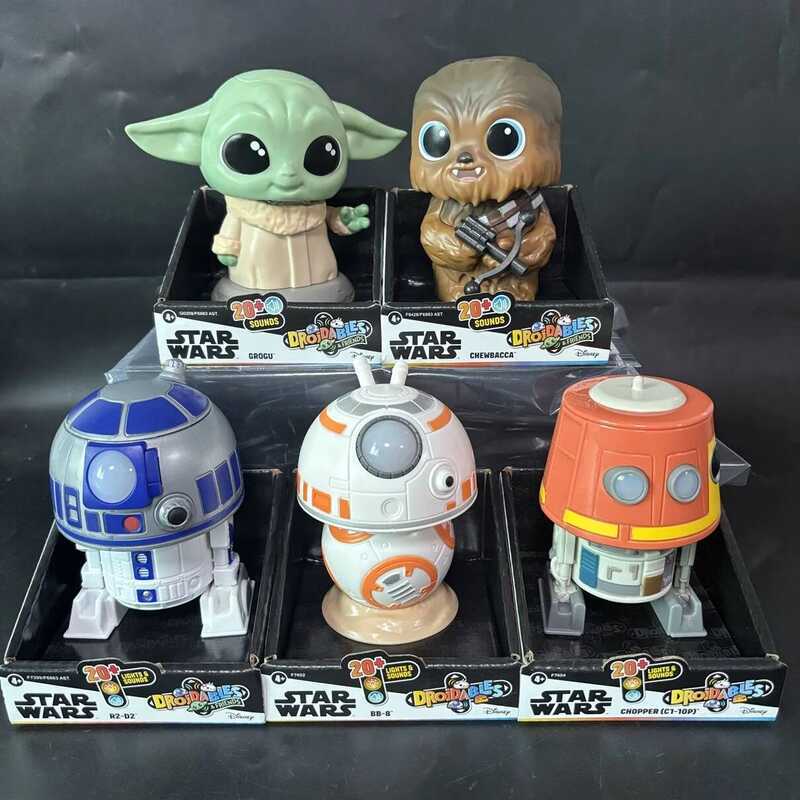 Star Wars Droidables & Friends R2-D2, Bb-8 & C1-10P Grogu Chewbacca ...