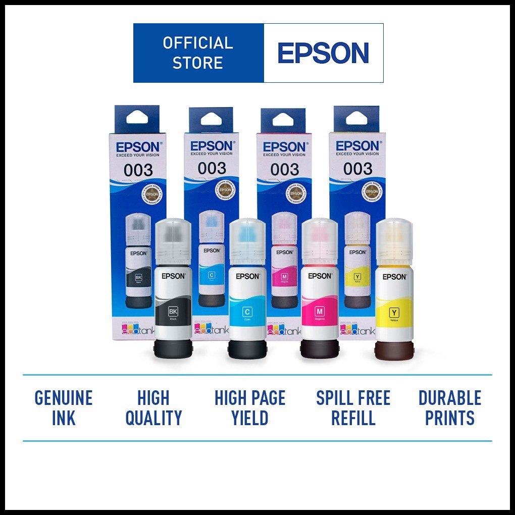 Epson003 Ink Bottle 65ml Suitable for printers Epson L1110/L3110/L3210 ...