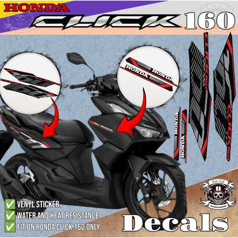 85 Honda Click 160 Full Decals Sticker Accessories With Free Assorted ...