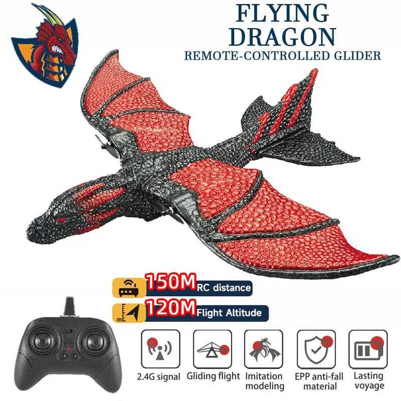RC Plane 2.4G Simulated Flying Dragon Aircraft Remote Control Flying ...