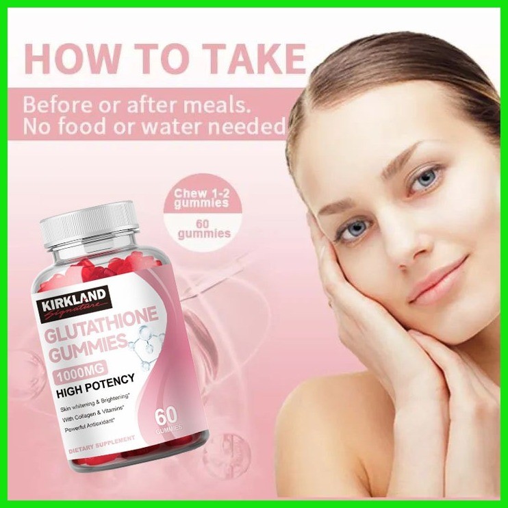 kirkland glutathione collagen gummies Jual KIRKLAND Glutathione Collagen Supplement for Antioxidant Support, Skin  Brightening, Anti Aging Gummies 60pcs main image 0