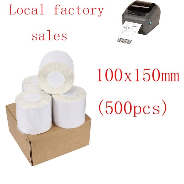 10 ROLL 100x150mm (500 Labels per Roll) A6 Direct Thermal Label Sticker ...