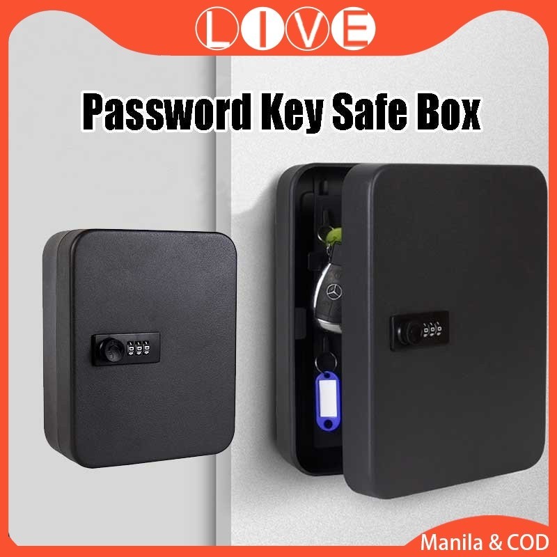 Security Password Key Safe Box Home Wall Mounted Key Cabinet Key ...