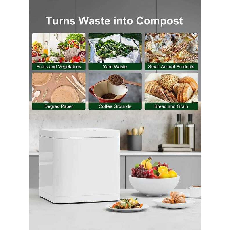 Electric Indoor Kitchen Composter Food Waste Machine Food Waste Dryer ...