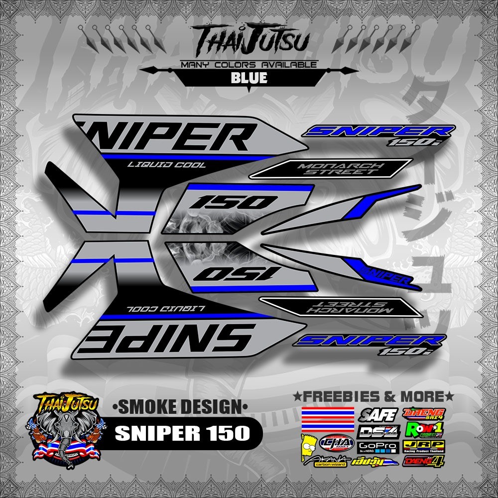 SNIPER 150 DECALS ( SMOKE DESIGN )【ThaijutsuStickers】 | Shopee Philippines