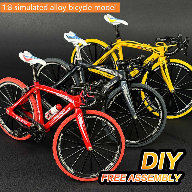 Cross-Border DIY Assembly Alloy Bicycle Model 1:8 Scale Realistic ...