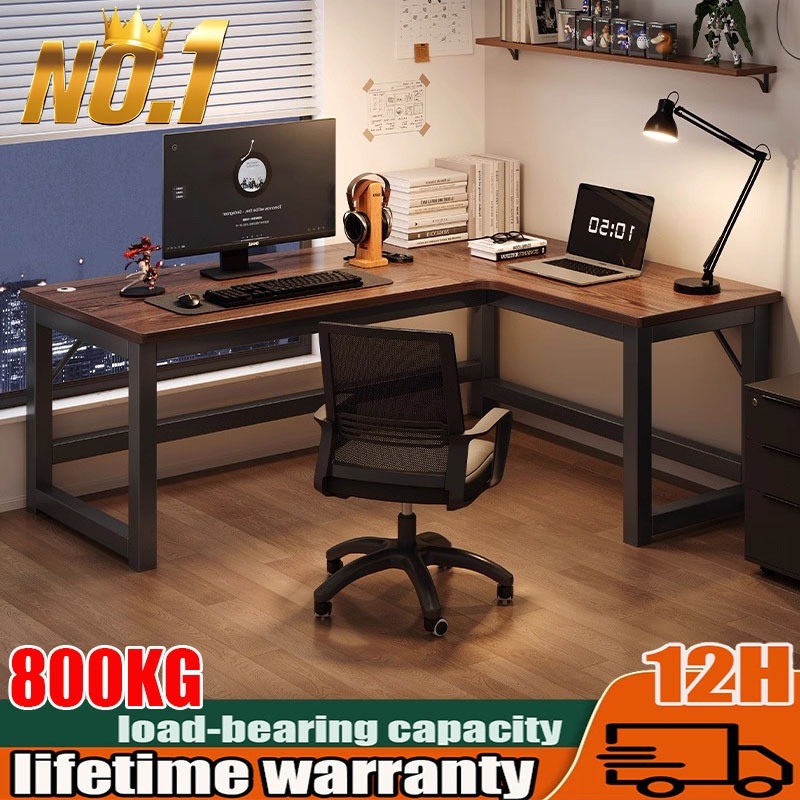 【In Stock】 Computer Table L-Shaped Corner Table Study Table Office Desk ...