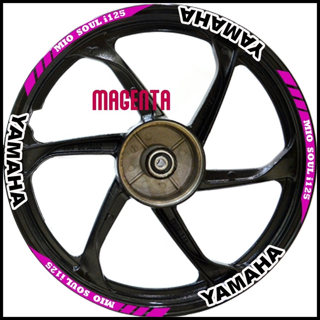 YAMAHA MIO SOUL I125 MAGS STICKER SET FOR 2 WHEELS FRONT AND REAR ...