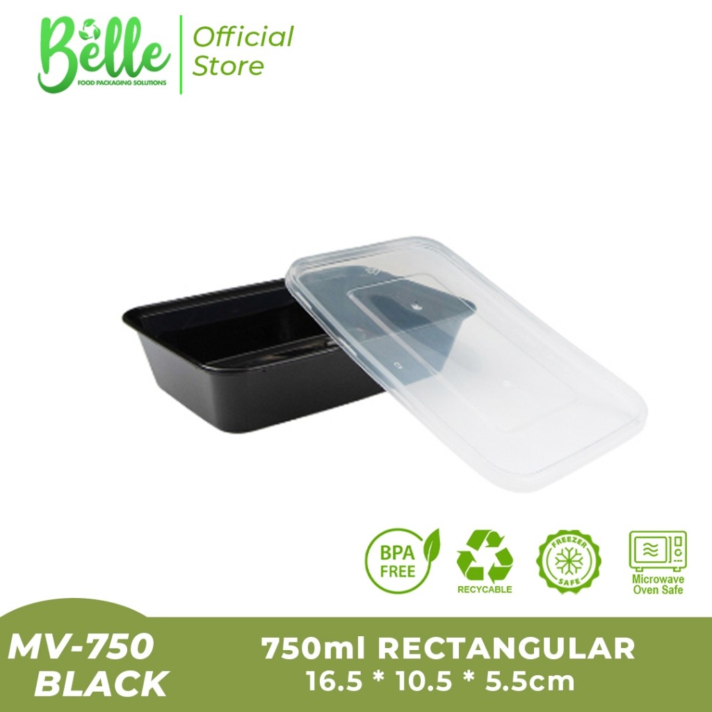 Belle RE 750 Microwavable Container 750mL (Rectangular) (50pcs/pack ...