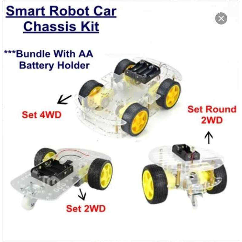 2Wd/4Wd Smart Robotics Car Chassis Kit With DC Motor Line Follower ...