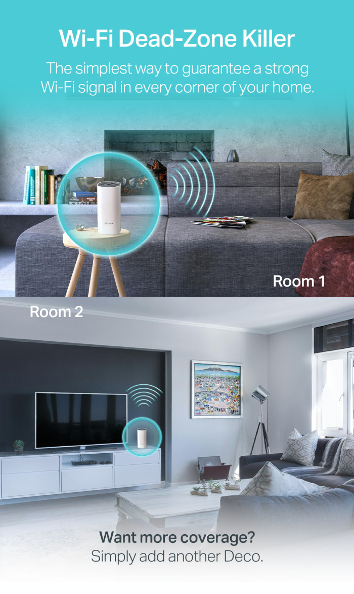 TP-Link | Deco E4 | AC1200 | Wi-Fi 5 | Wi‑Fi Router Extender | Mesh ...