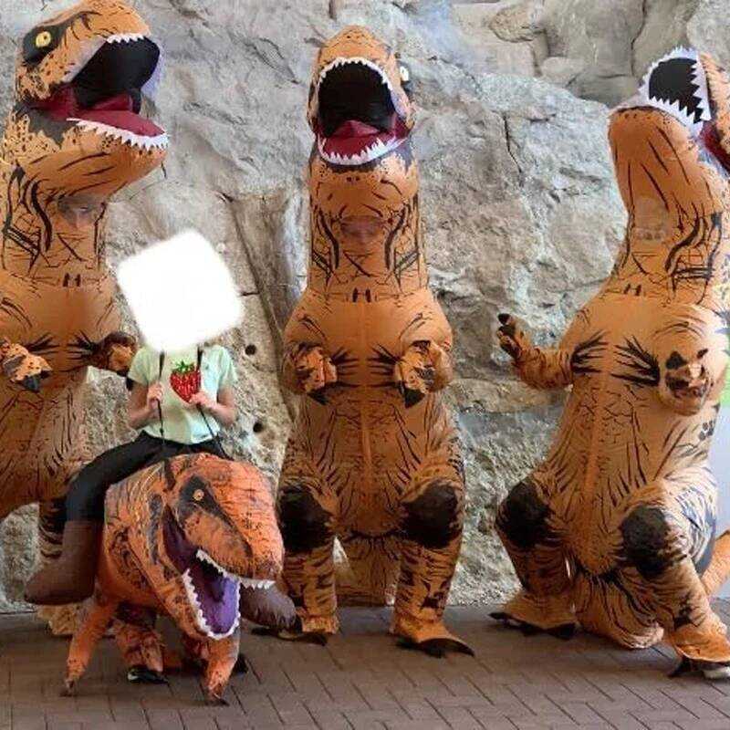 X X Tyrannosaurus Rex Cosplay Inflatable Suit Jurassic Dinosaur Themed ...