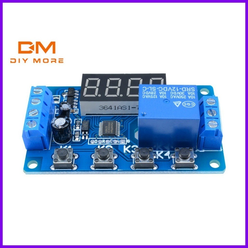 DIYMORE Digital 12V LED Display Timer Automation Delay Relay ...