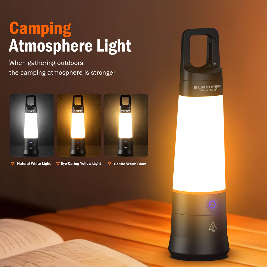SUPERFIRE F12 Rechargeable Flashlight Super Bright 5W COB LED Torch ...