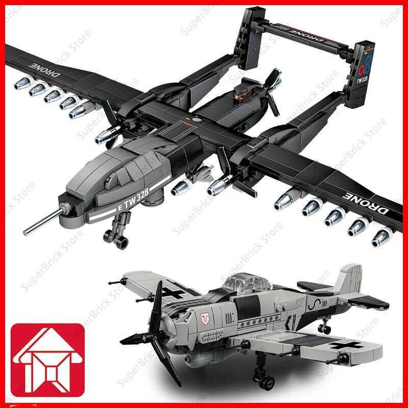 Fw-190 Er Building Blocks And Twin-Tailed Scorpion UAV Bricks Set ...