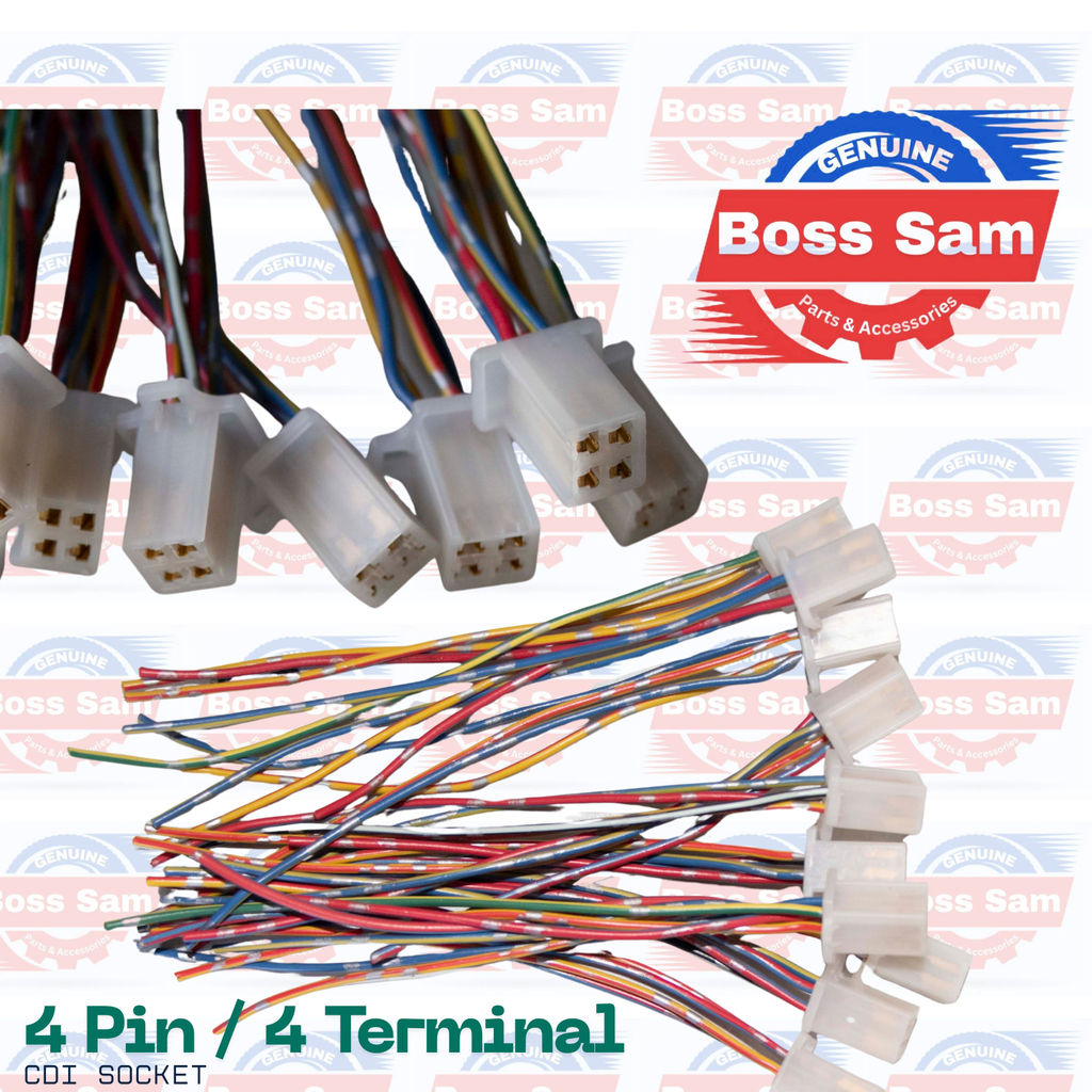 Motorcycle Wiring Harness Original Heavy Duty CDI Socket 4 Pin Terminal ...