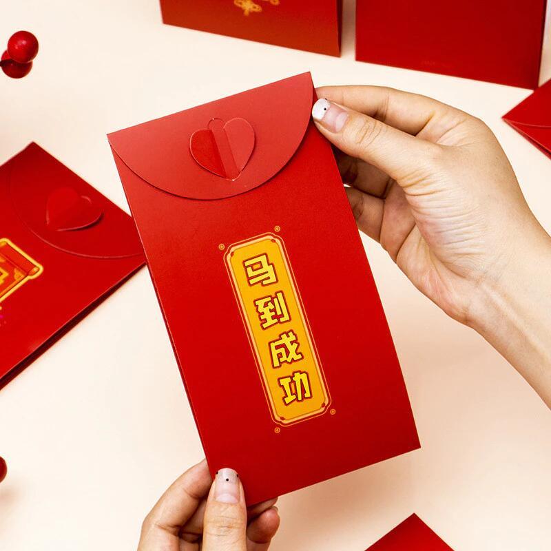 6PCS 2026 Year of the Horse Red Envelope Creative 3D New Year Spring ...