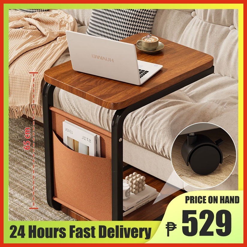 High Quality Movable Sofa Side Table Coffee Table with wheels ...