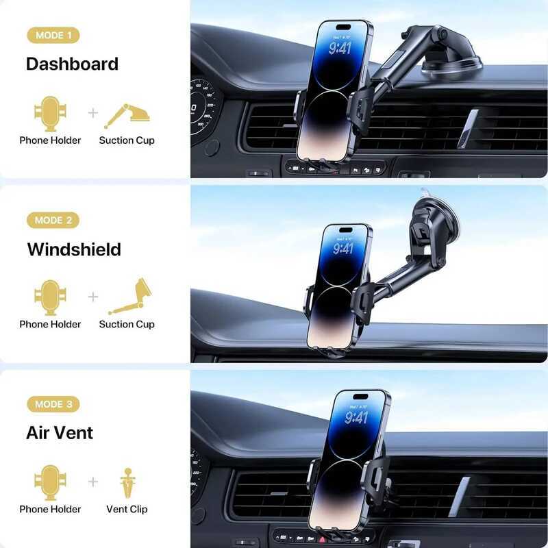 2024 NEW Universal Sucker Car Phone Holder 360° Windshield Car ...
