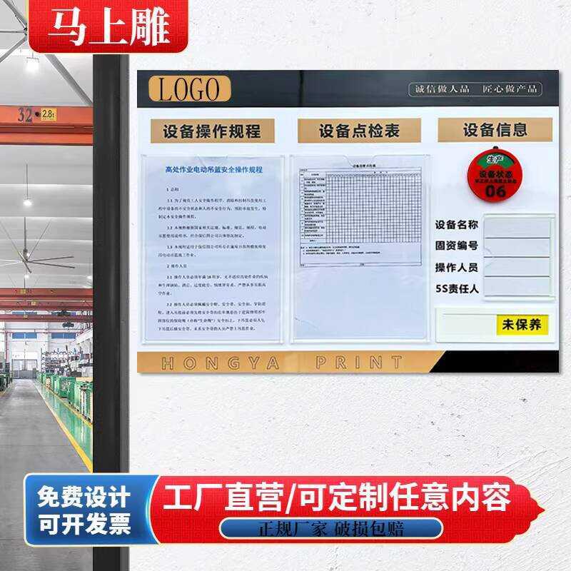 Equipment Inspection Form Factory Workshop Management Sign Warehouse ...
