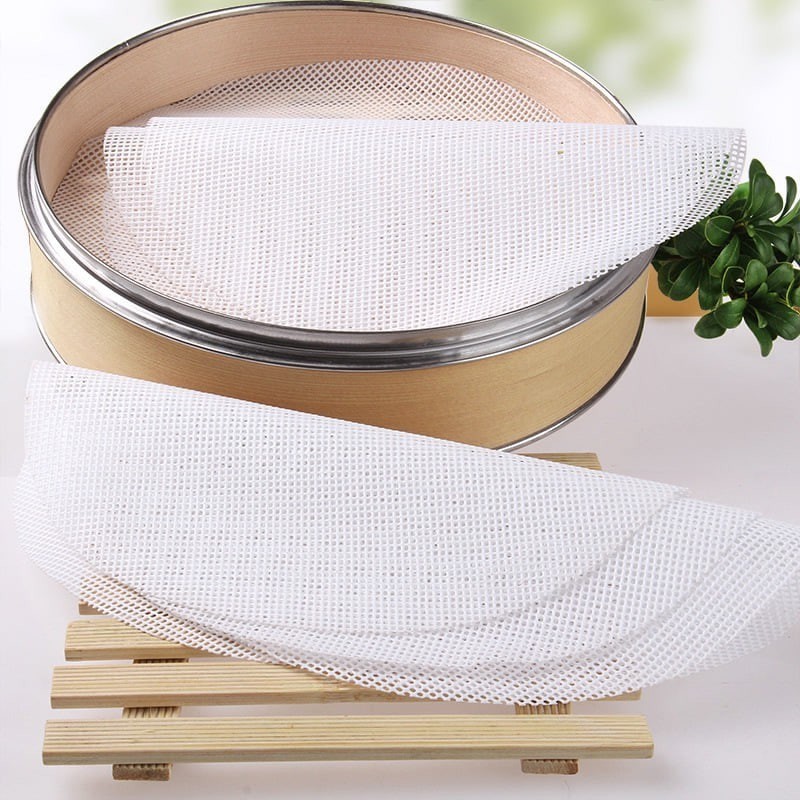 2PCS 25/30cm Round Non-Stick Food Grade Silicone Mesh Baking Liner ...