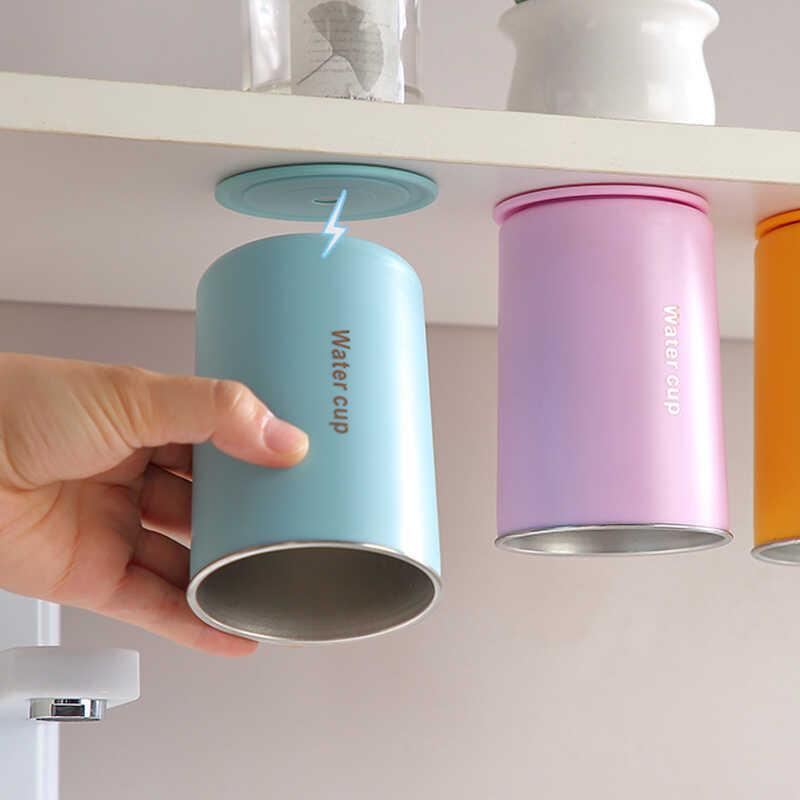 Suction Mouthwash Cup Magnetic Inverted Magnetic Suction Toothbrush Cup ...