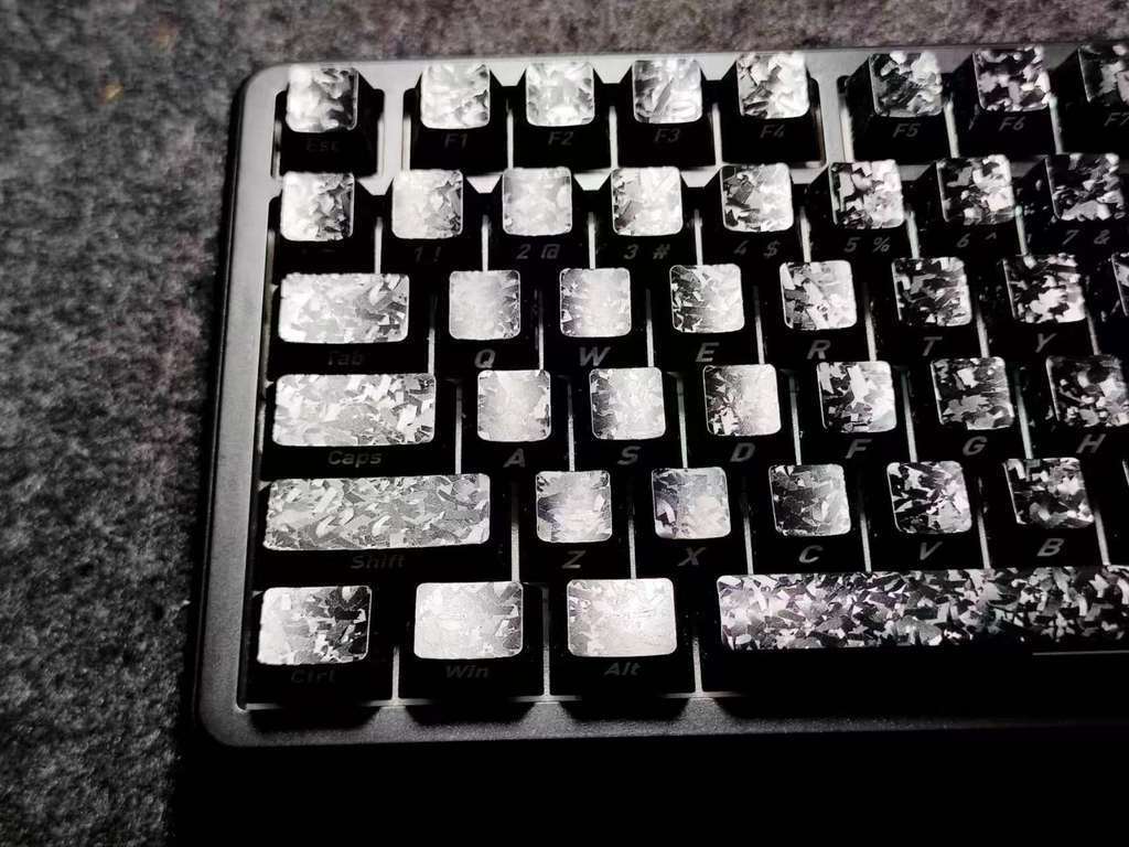 Cherry Profile Carbon Fiber Texture Keycaps Double Shot Keycap 119 Keys ...