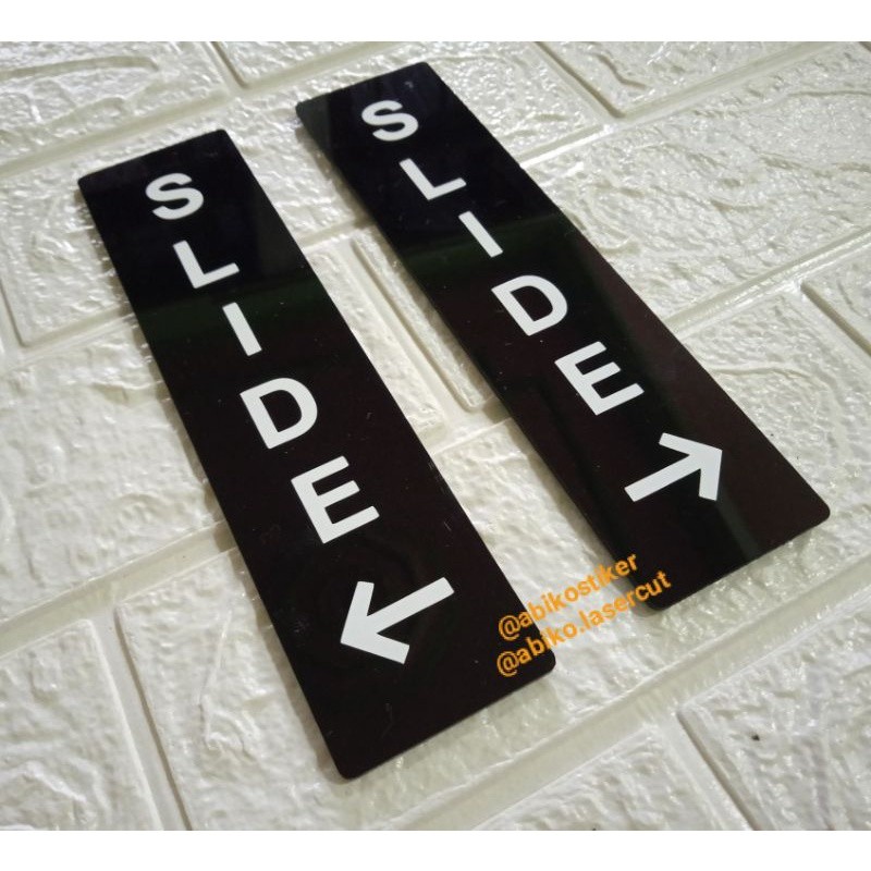Slide | Acrylic Sign Board Sign Acrylic Label slide Door Sticker ...