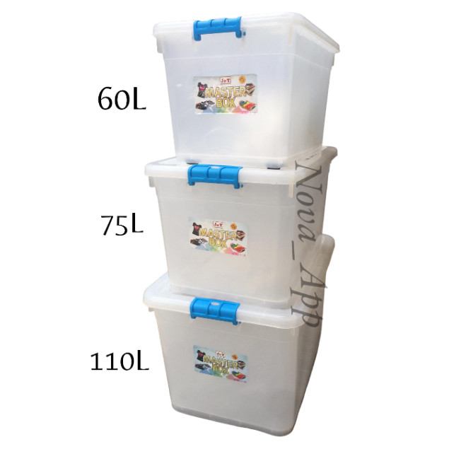 STORAGE BOX 60L, 75L, 110L J&T Master Box NATURAL STORAGE BOX( MAXIMUM ...