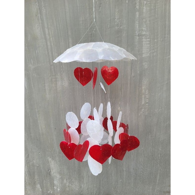 Sea Shell Windchime Capiz Heart Design | Shopee Philippines