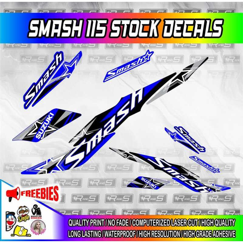 Suzuki Smash 115 Stock Sticker Decals High Quality Print | Shopee ...