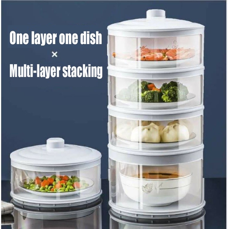 5 Layer Food Keeper Warmer Food Storage Container Transparent Stackable ...