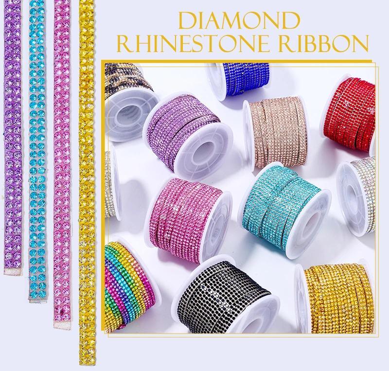 QIAO 10Yards/Roll Self-adhesive Rhinestone Trim | Shopee Philippines