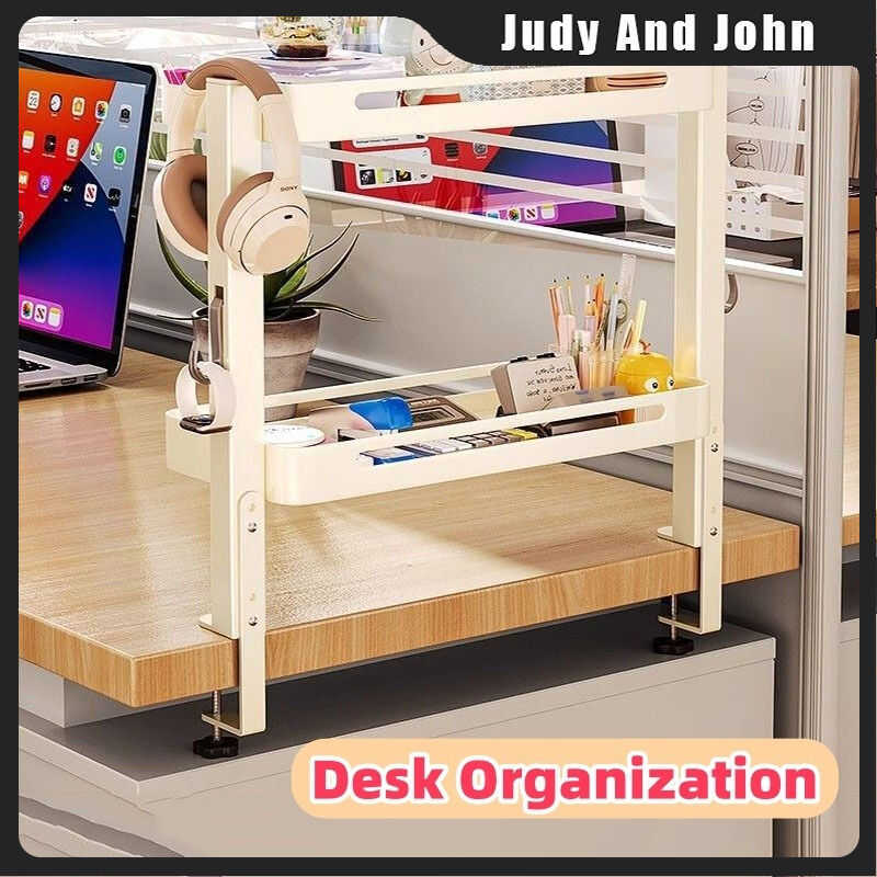 Tier Desktop Storage Rack Office Display Desk Bookshelf Home Study Rak ...