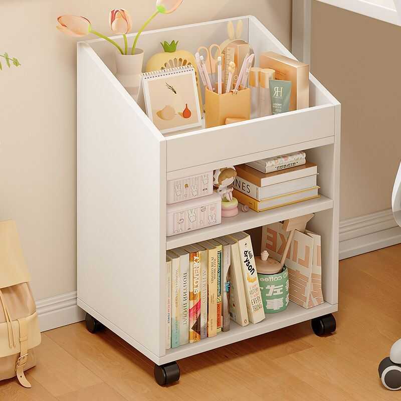 Wheeled Under-Desk Rack Mobile File Cabinet Small Floor Storage ...
