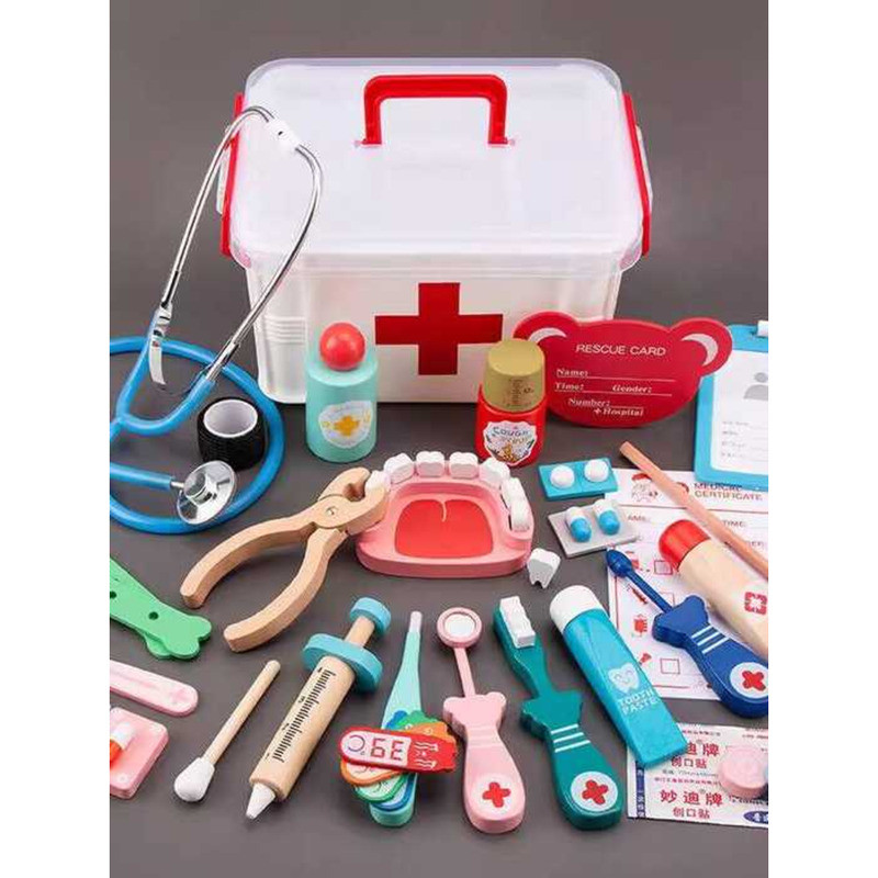 Children's Little Doctor Set Medical Kit Stethoscope Pretend Nurse Play ...