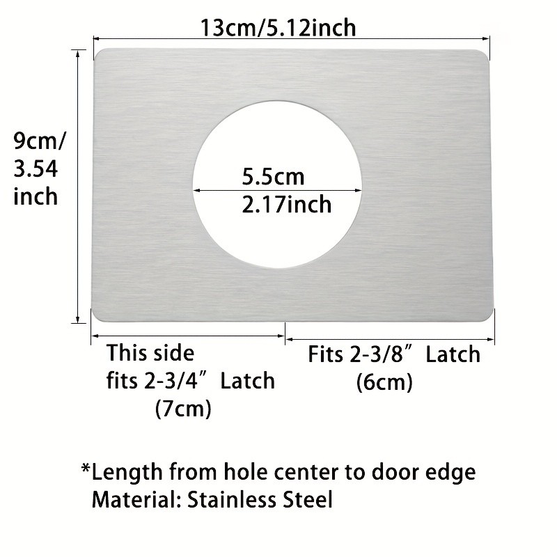 2pcs Universal Stainless Steel Plate Repair Doors Deadbolt Ball Lock ...