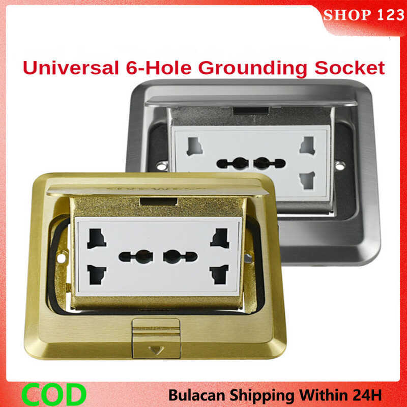 Universal Floor Socket Pop Up Hidden Ground Outlet Power Sockets Prong ...