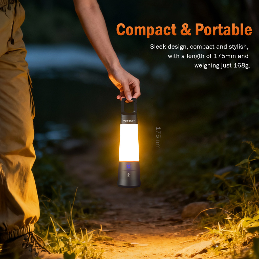 SUPERFIRE F12 Rechargeable Flashlight Super Bright 5W COB LED Torch ...