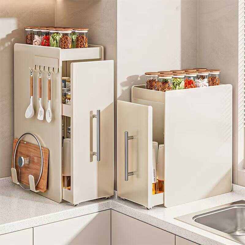 Kitchen Pull-Out Spice Countertop Multi-Functional Seasoning Storage ...