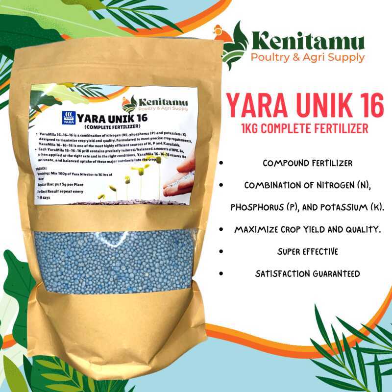 Yara Unik 16 Complete Fertilizer 1Kg | Compound With Nitrogen ...
