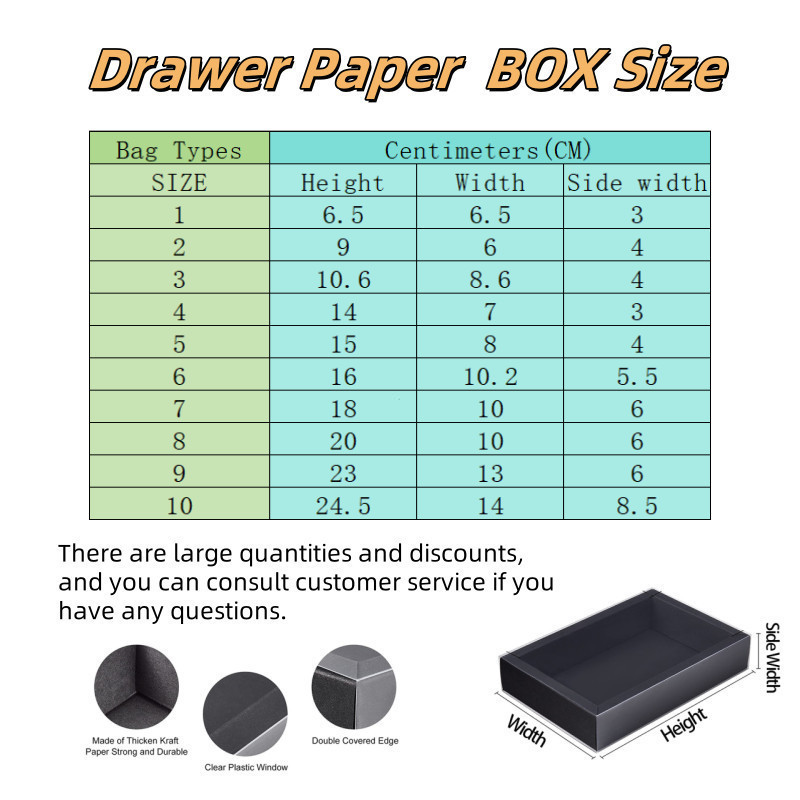 5/10 pcs set drawer paper plastic diy gift box product packaging gift ...