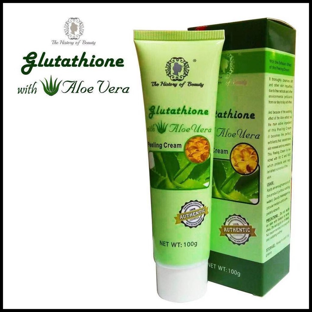 glutathione with aloe vera peeling cream Original COD 100% Authentic The History of Beauty Magic Gel 100g Facial Scrub, Facial Scrubs for Women, Exfoliate For Face, Facial Scrub Dead Skin Remover, Peeling TANAKO Glutathione With Aloe Vera