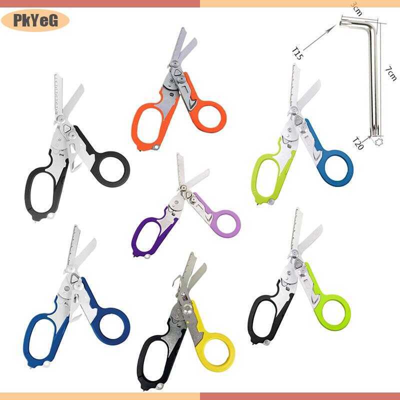 Pkyeg Tactical Medical Scissor Emergency Rescue Shear First Aid Kit ...