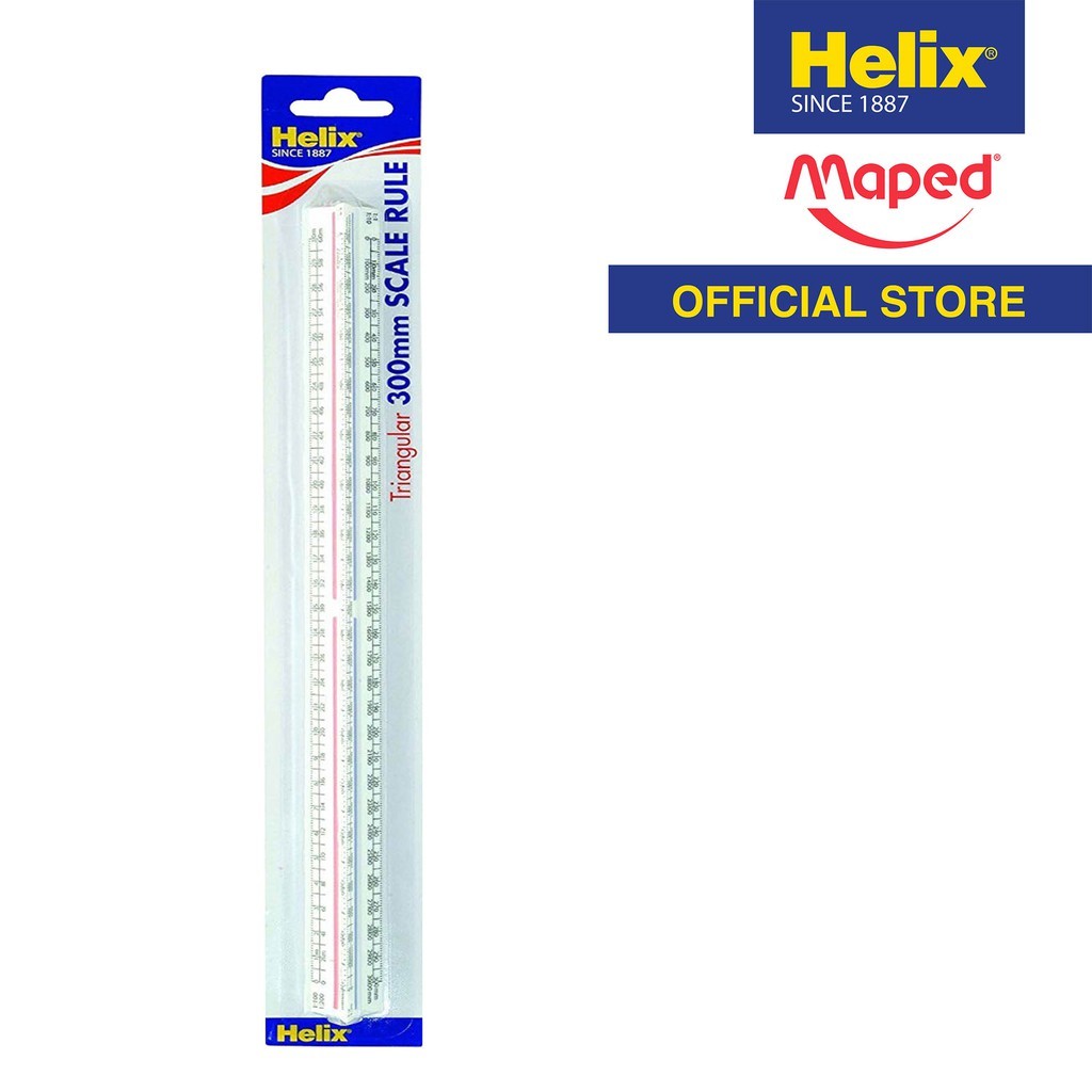 HELIX Triangular Scale Ruler 30cm (X31235) | Shopee Philippines