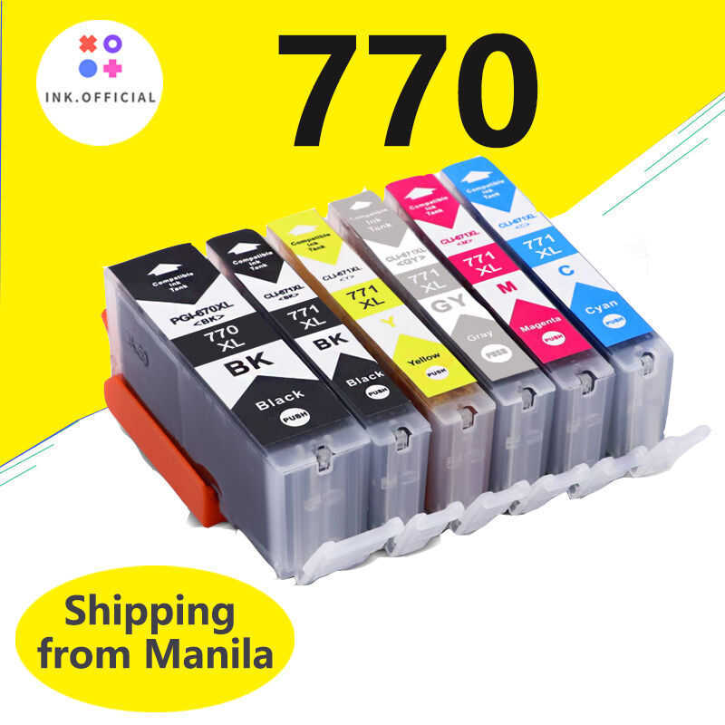 Cartridge CLI 771 Ink Pgi770 Cli771 Ink Cartridge Compatible For Canon ...