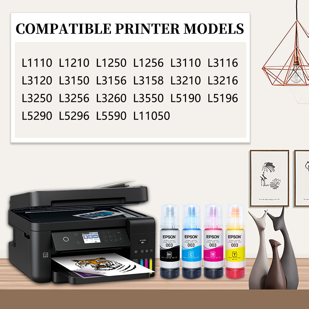 100% Original Epson 003 Ink Refill Ink 003 Bote ng Epson Inks L3210 ...