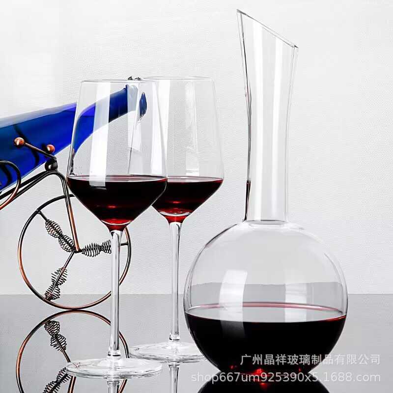 Handmade Blown Crystal Glass Round Wine Decanter Decanter Machine ...